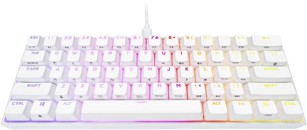 White 60% Mechanical Gaming Keyboard J1173