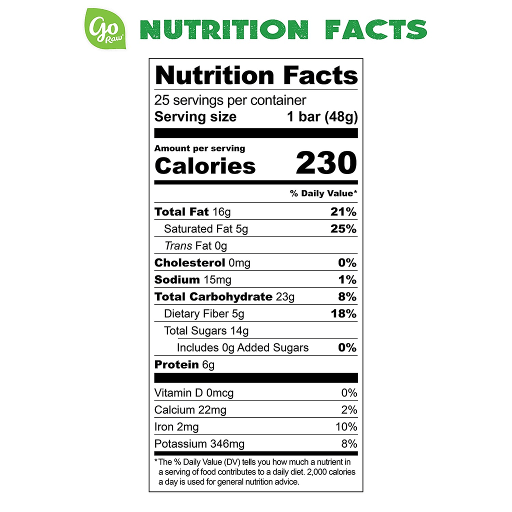 Organic Sprouted Bars Spirulina Sesame - 25 Bars O1715