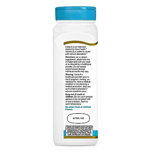Calcium Plus D Tablets, 1000 mg, 90 Count (Pack of 2) G7325