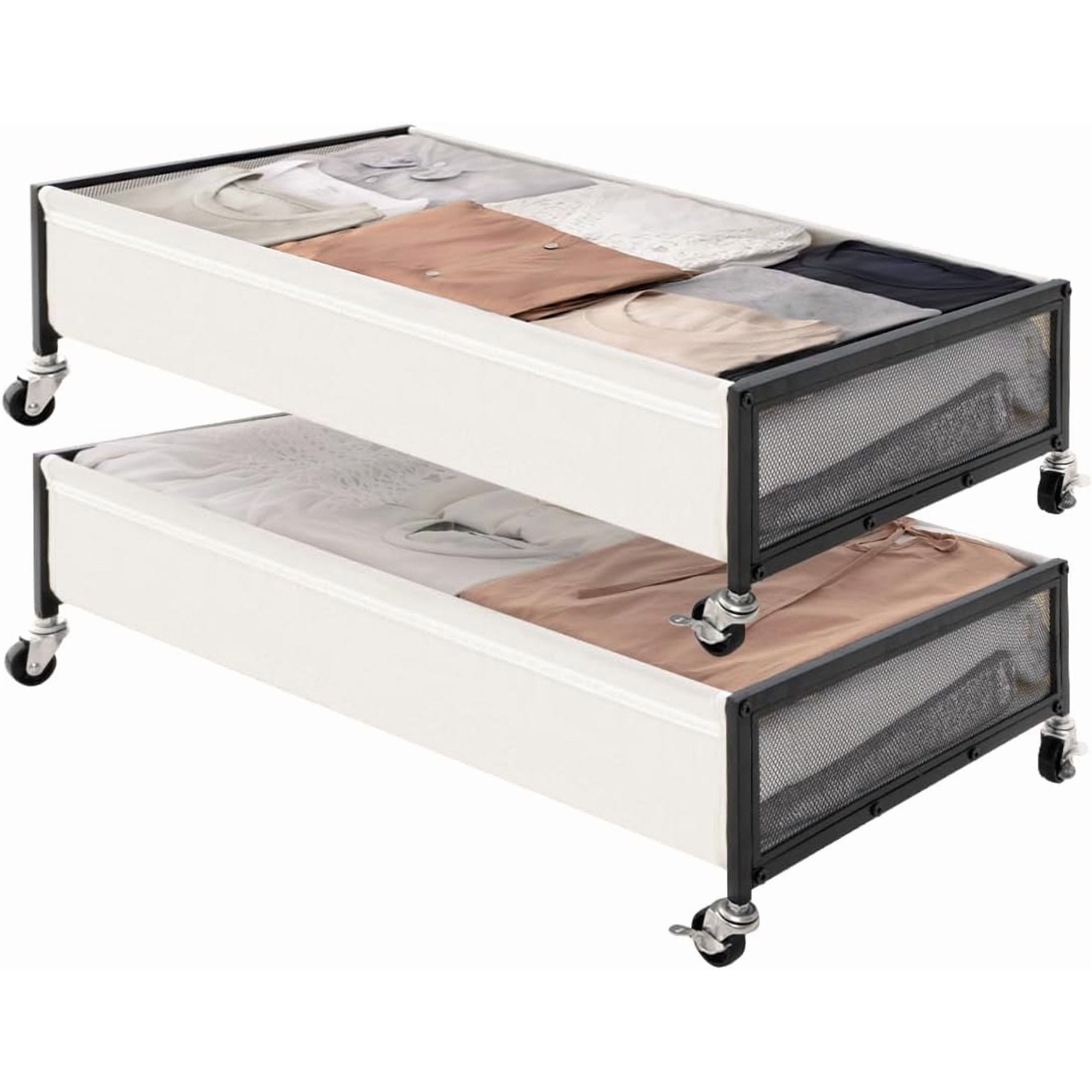 2-Pack Metal Underbed Storage Bins, 80L Y39193