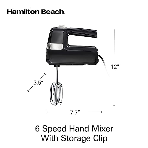 Black Electric Hand Mixer with 6 Speeds B757439