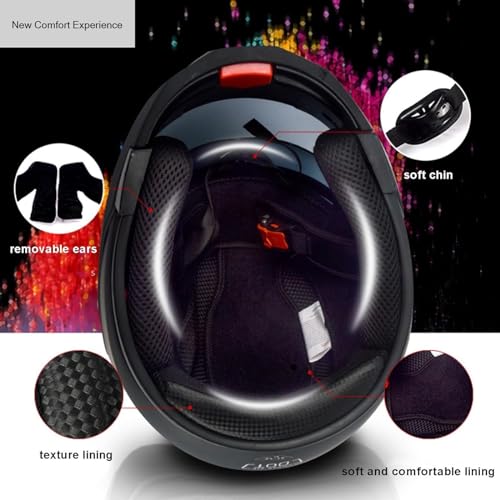 Motorcycle Bluetooth Modular Helmet Full Face Flip Up Anti-Fog Double Visor Helmet Built-in Dual Speaker with Microphone DOT/ECE Approved B769719