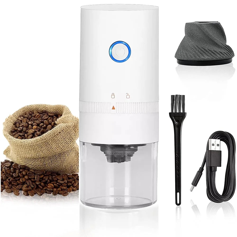 White Cordless Electric Coffee Grinder H255