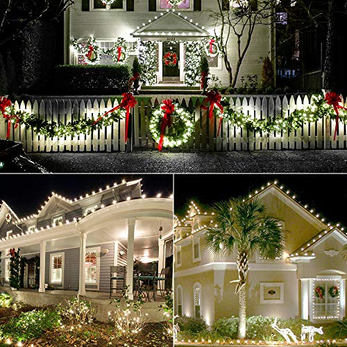 Cool White 16FT 25 LED Faceted Christmas Lights B956