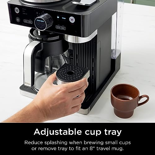 Black Espresso & Coffee Maker, Single-Serve & Capsule Compatible, Built-in Frother N371