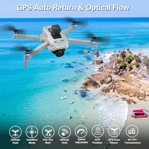4K UHD Camera GPS RC Drone Brushless Motor Foldable Quadcopter with Obstacle Avoidance W97814