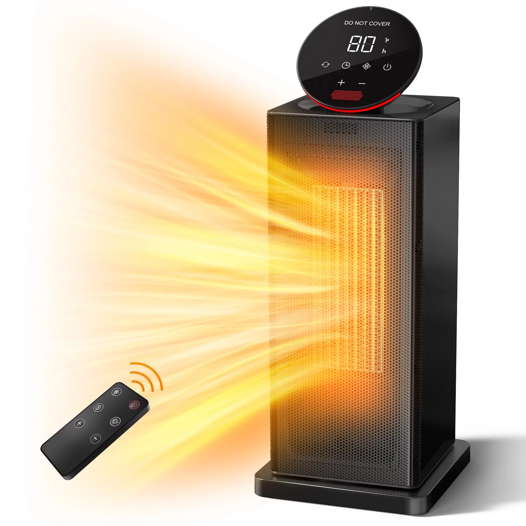 90° Oscillating Electric Tower Heater with Remote H88233