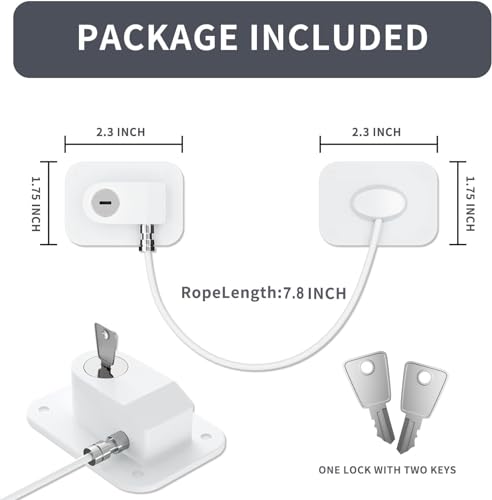 Refrigerator Lock 2 Packs with Silicone Wire Protection C41953