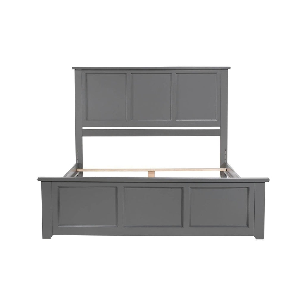 Grey Queen Bed with Foot Board N5822