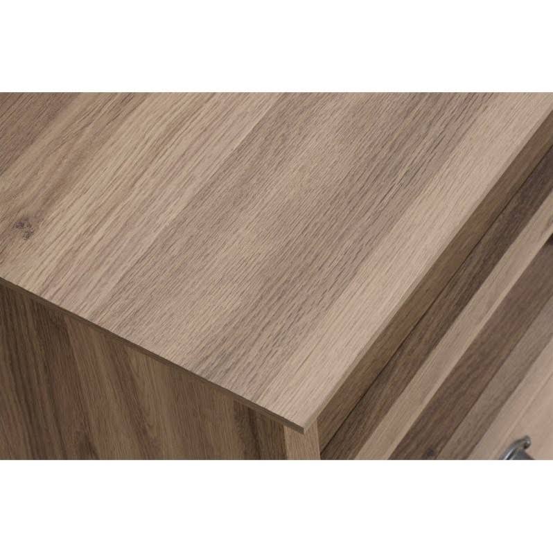 2 Piece Executive Desk and Lateral File Cabinet Set in Salt Oak R72013