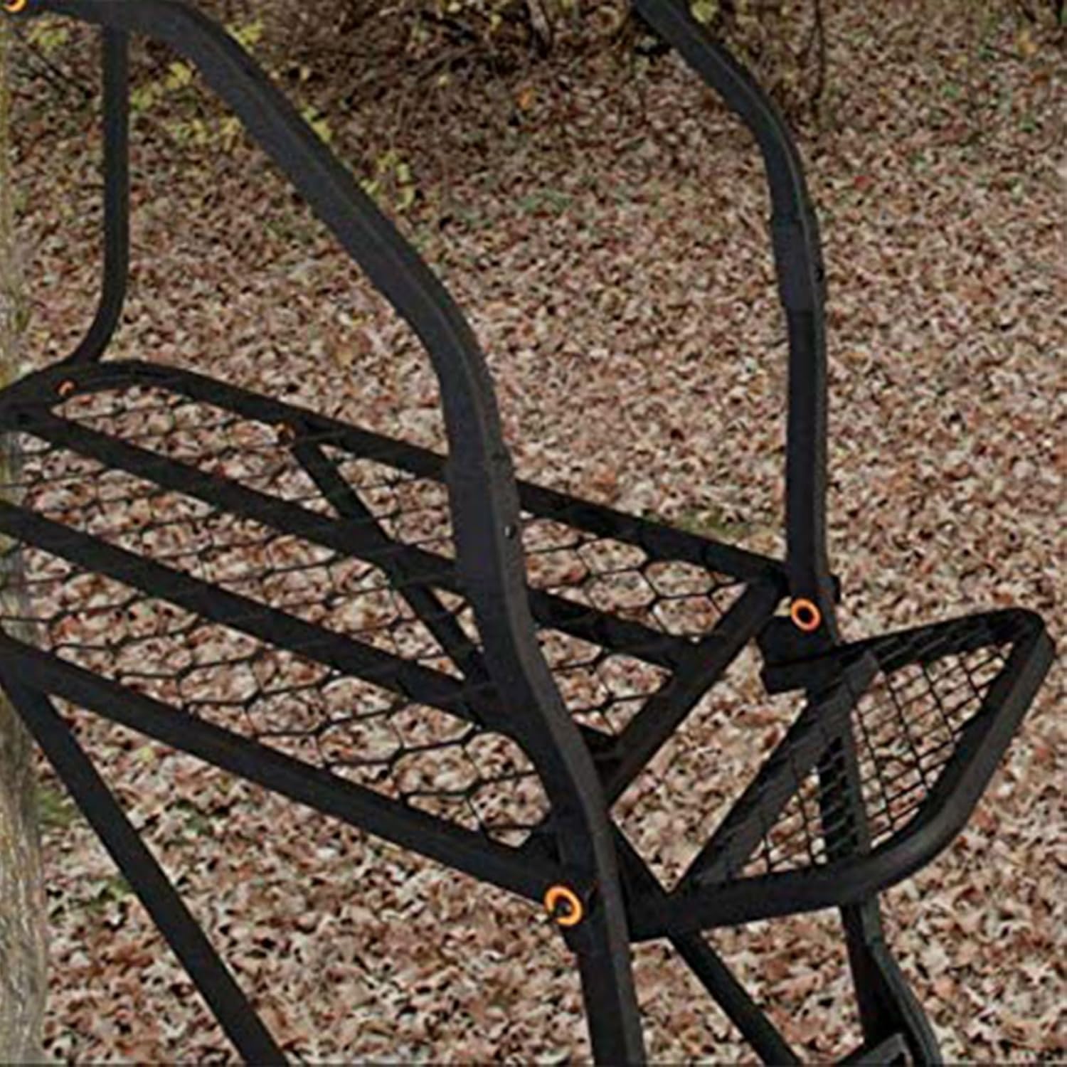 Black 20-Foot Tall 1 Person Hunting Ladder Tree Stand with Shooting Rail and Flex-Tek Seat (2 Pack) I64524