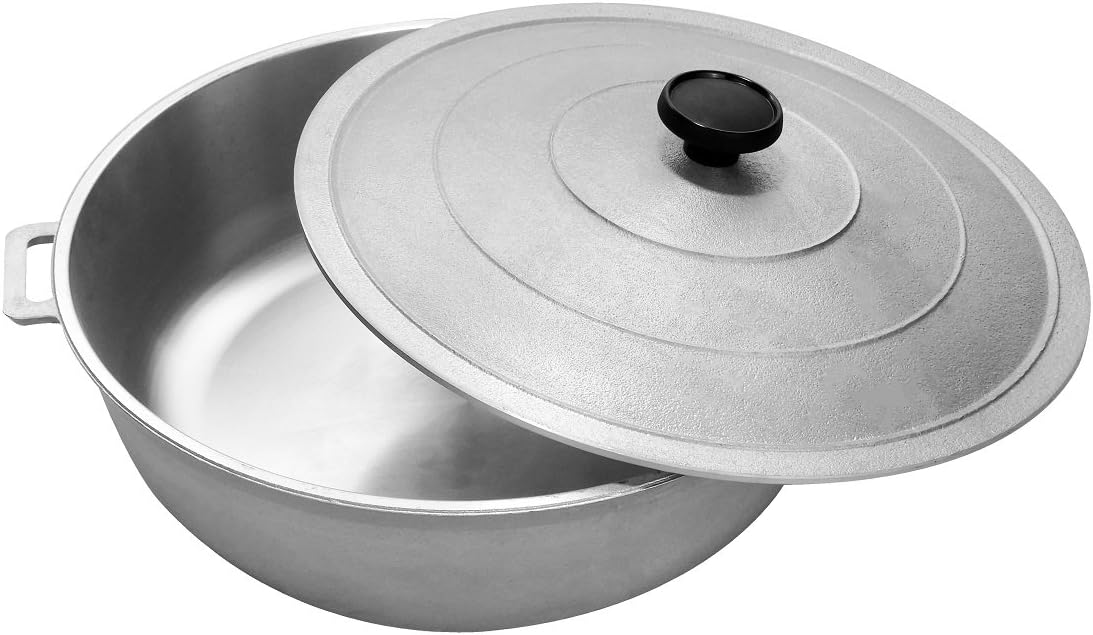 Aluminum Caldero Dutch Oven 5 QT Silver P51680