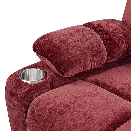 Red Power Lift Recliner Chair with Massage and Heat D435