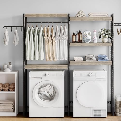 Over The Washer and Dryer Storage Shelf, Wood, 28" C608