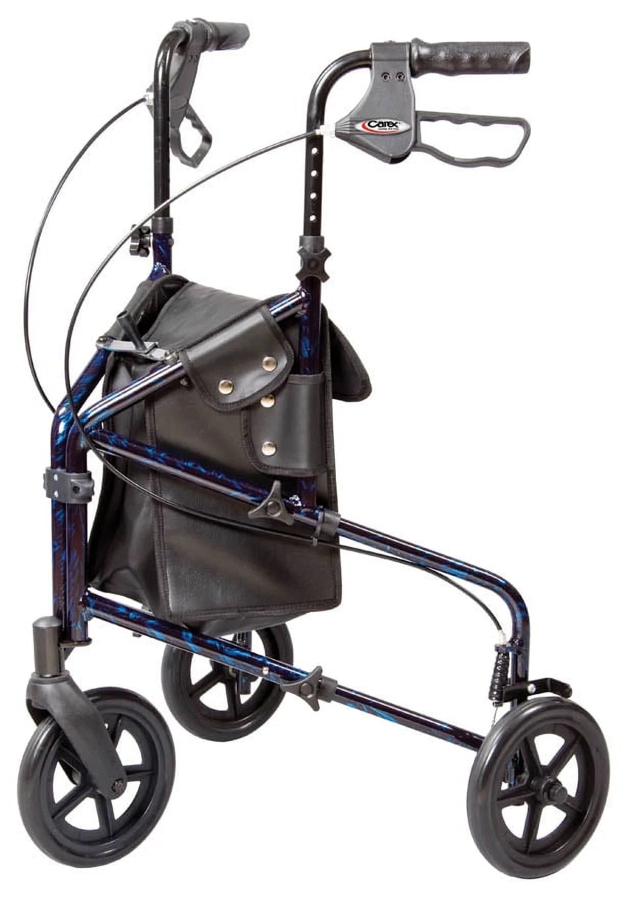 Aluminium 3 Wheel Rollator Walker, Height Adjustable Handles, 250 lb Capacity R929