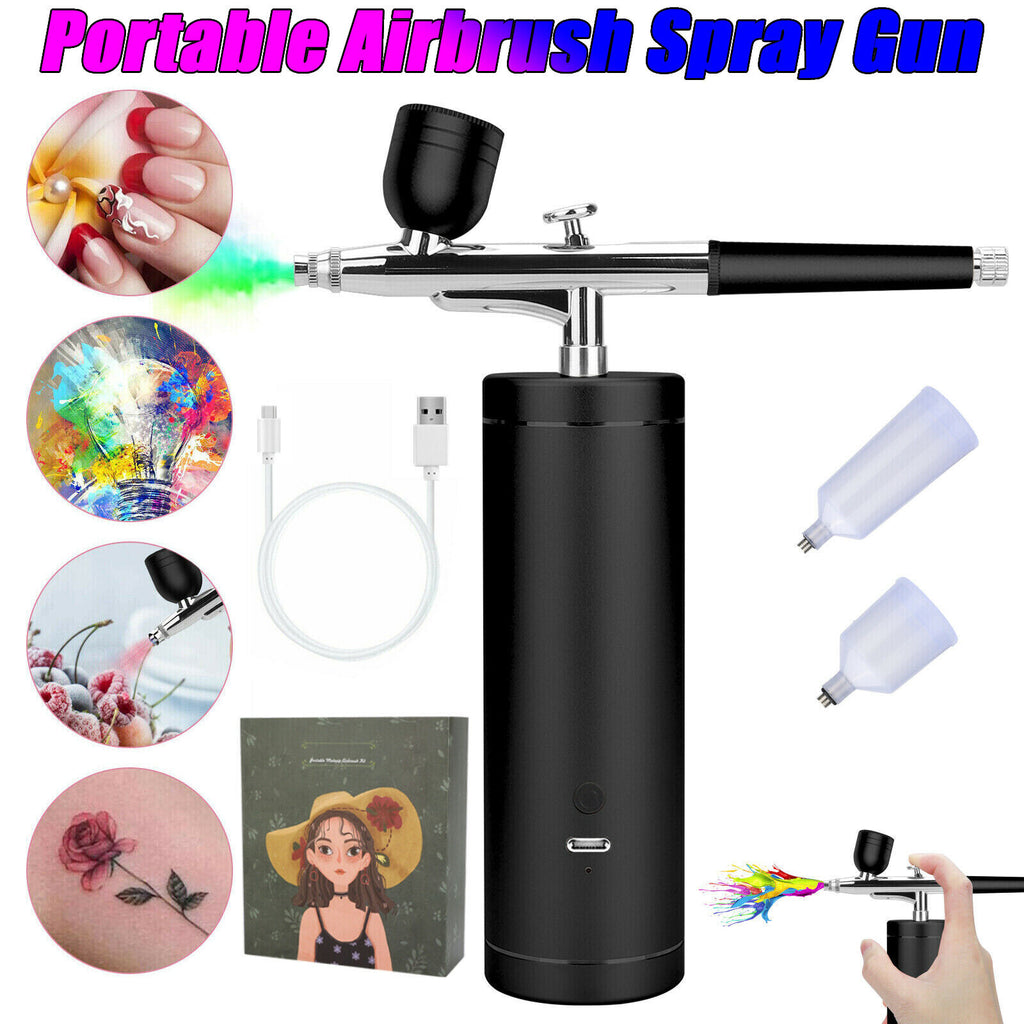 Mini Airbrush Compressor Kit Spray Gun Air Brush Paint Tool Set K89791