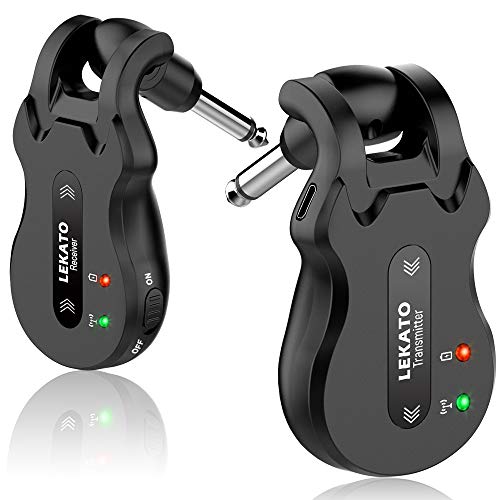 Black 5.8 Wireless Guitar Transmitter Receiver 4 Channels H80463