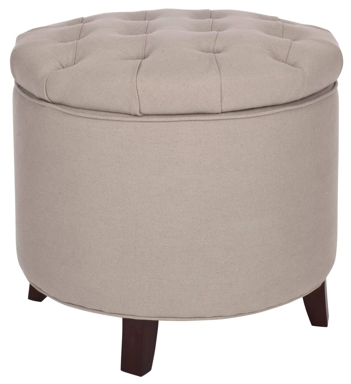 Red Velvet Tufted Storage Ottoman V178