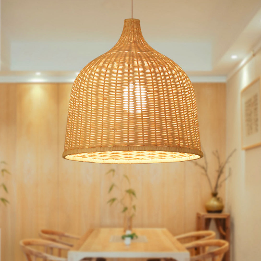 Bamboo Rattan Hanging Lamp Shade 17.72" Z60187