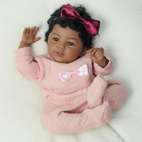 18-Inch Realistic Lifelike African American Handmade Doll G536023