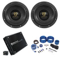 6.5" 1000 Watt Car Audio Subwoofers with Mono Amplifier and Amp Kit M196