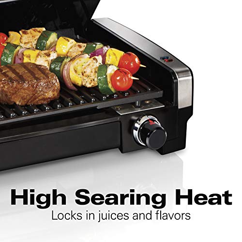 Electric Indoor Searing Grill with Adjustable Temperature Control to 450F & Portable Blender with 14 Oz BPA Free Travel Cup and Lid S927