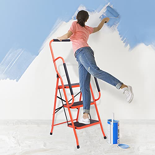 Black 2 Step Folding Ladder with Handrails R70010