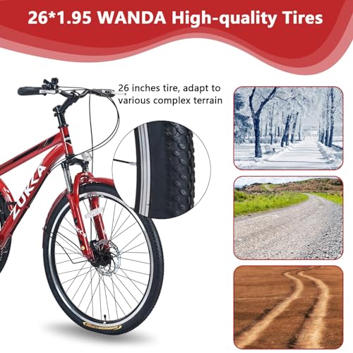 26-Inch 7-Speed 3 Wheel Adult Tricycle with Basket C659