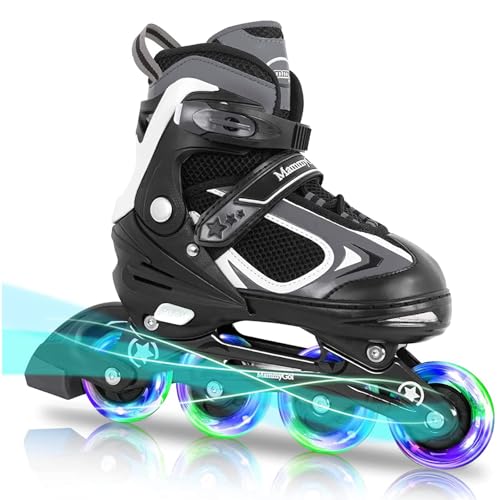 Adjustable Inline Skates with Light up Wheels X771430