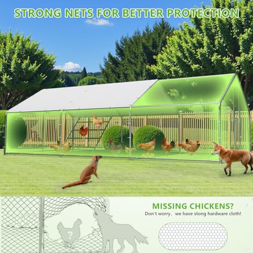Large Chicken Coop with Anti-UV Cover D6378