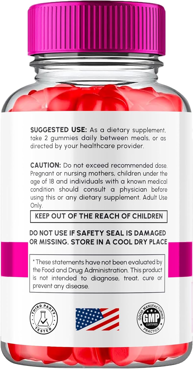 Keto ACV Gummies 1000mg Apple Cider Vinegar Vitamin B12 B6 Folate Supplement (60 Gummies) S15550