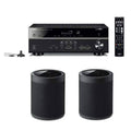 Black 5.1-Channel Network AV Receiver with 2 Wireless Speakers L121358