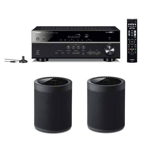 Black 5.1-Channel Network AV Receiver with 2 Wireless Speakers L121358