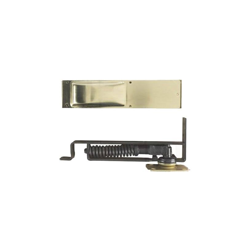 3-15/16x22 x 9-1/8x22 Double Action Medium Duty Floor Mount Satin Brass J665805