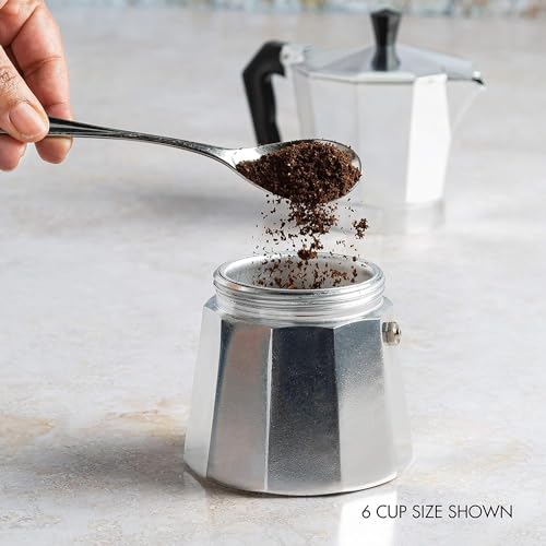 Silver 3 Cup Stovetop Espresso Maker H957342