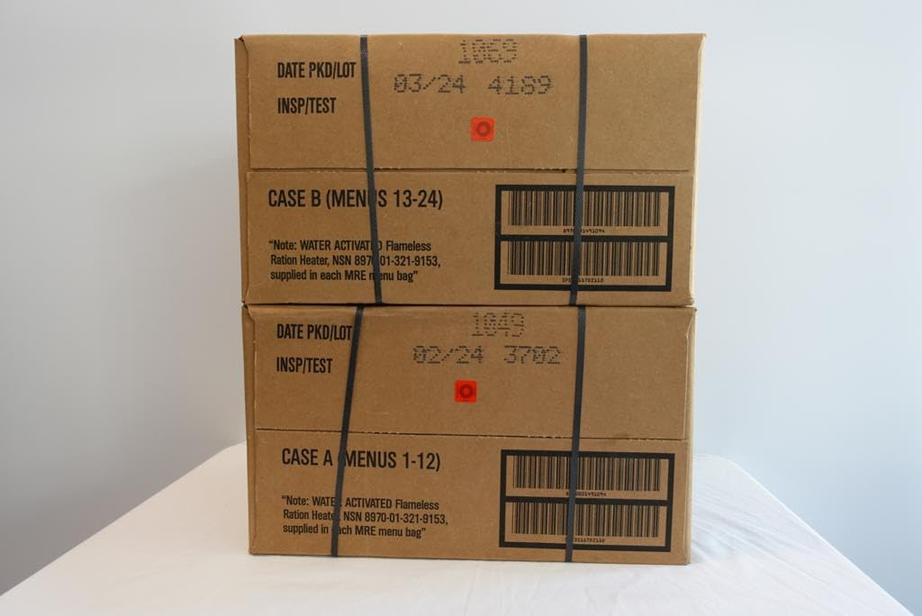 4 Pack MRE Meals with Heater Packs P8759