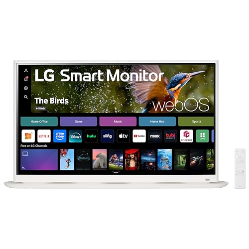 32-Inch 4K UHD Smart Monitor with IPS Display White Q37782