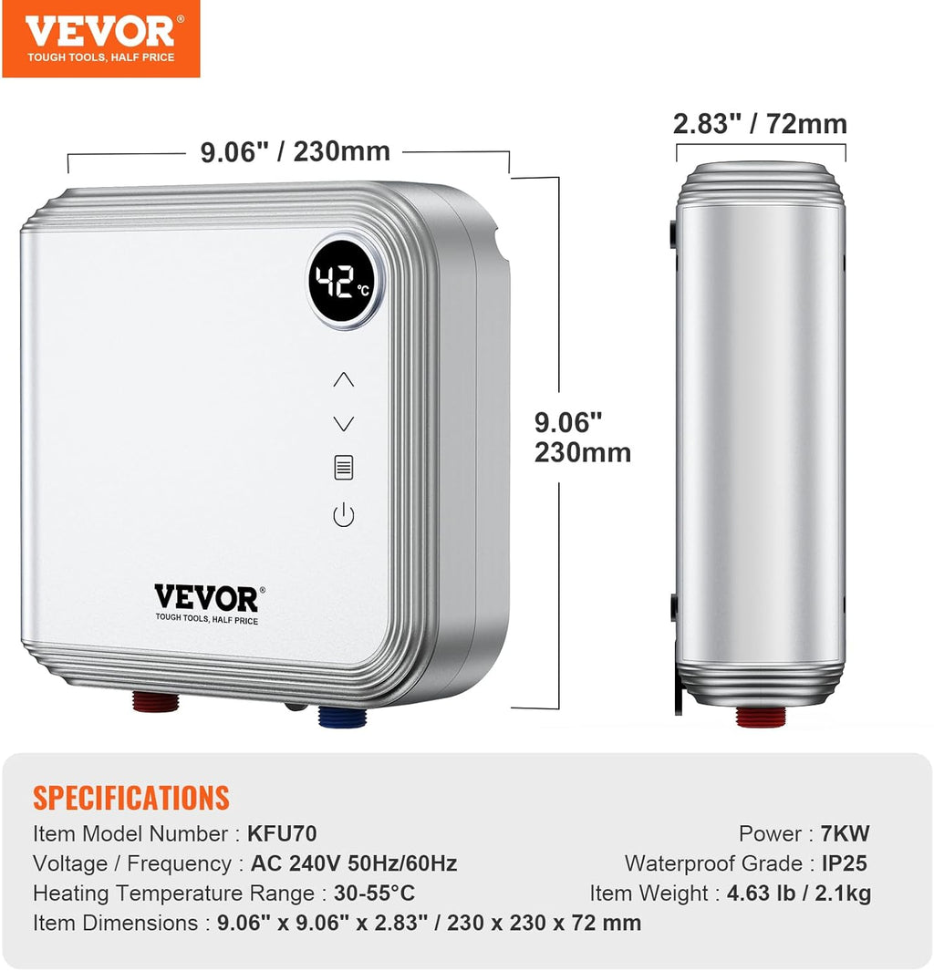 7kw Electric Tankless Water Heater N859