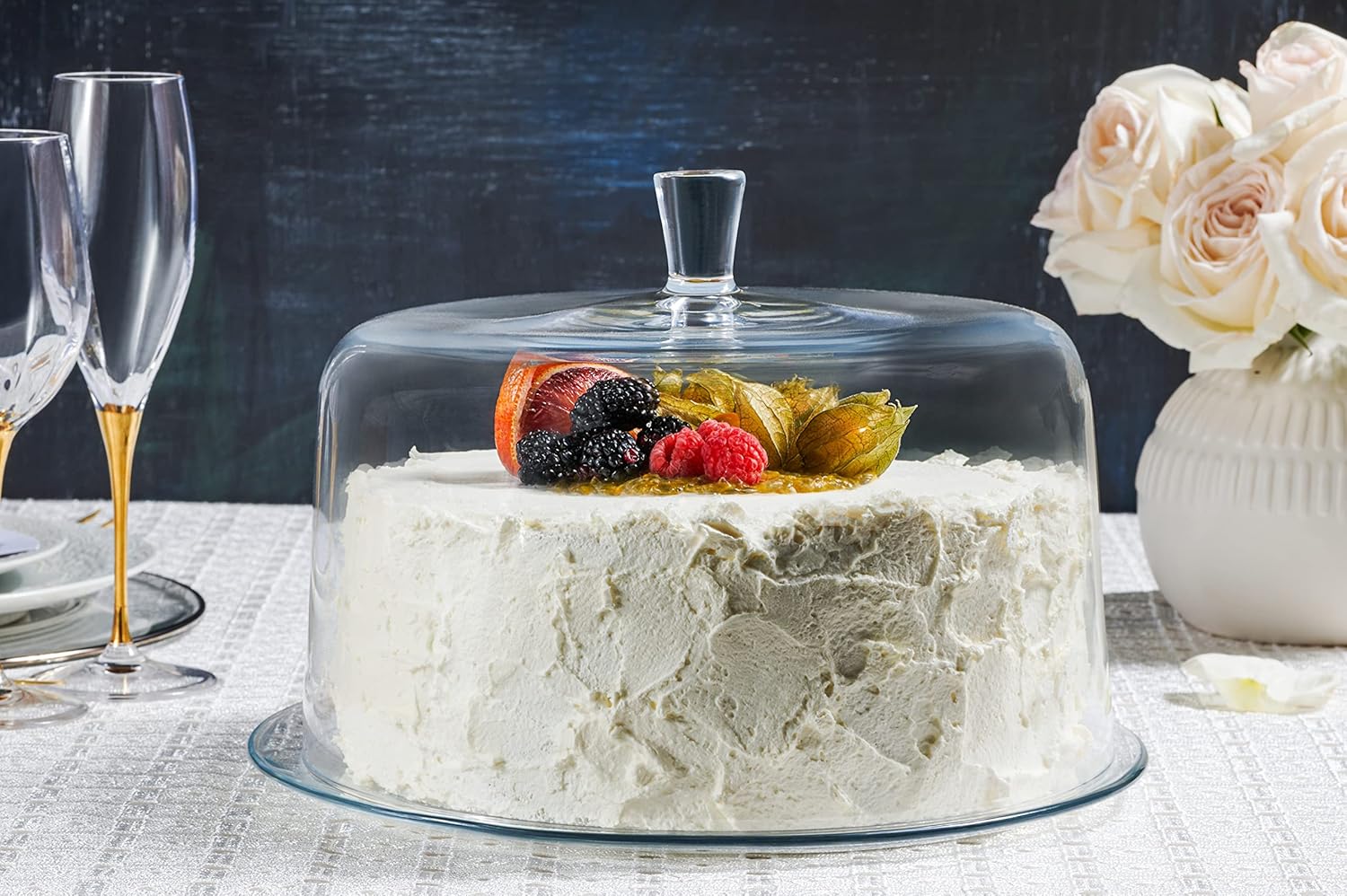 Clear Glass Cake Dome 11.5" Diameter Z13241