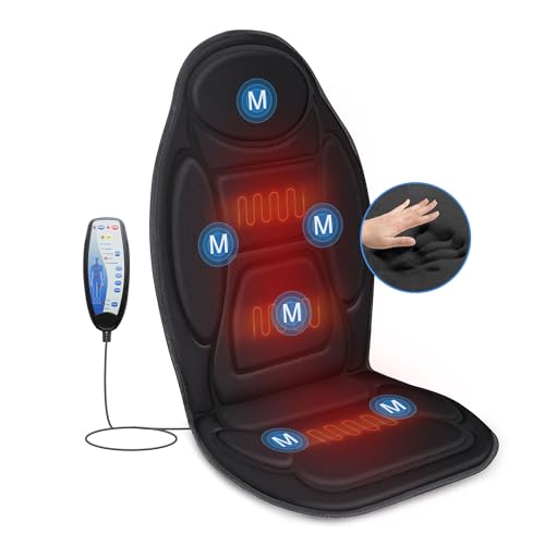 Vibration Back Massager with Heat, Massage Seat Cushion U176