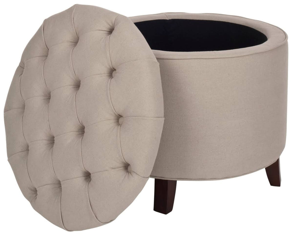 Red Velvet Tufted Storage Ottoman V178