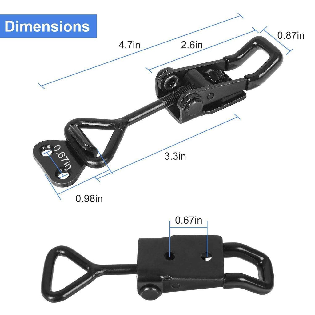 Black Toggle Latch Clamp 6Pcs Heavy Duty Adjustable Toggle Clamp I816711