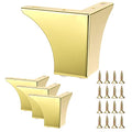 4Pcs 10CM/4 Inch Metal Furniture Sofa Cabinet Legs with Mounting Screws, Silver Q682870