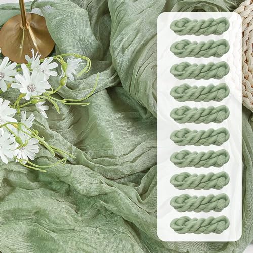 3 Pack Dusty Blue Gauze Table Runner 35x120 Inches M72517