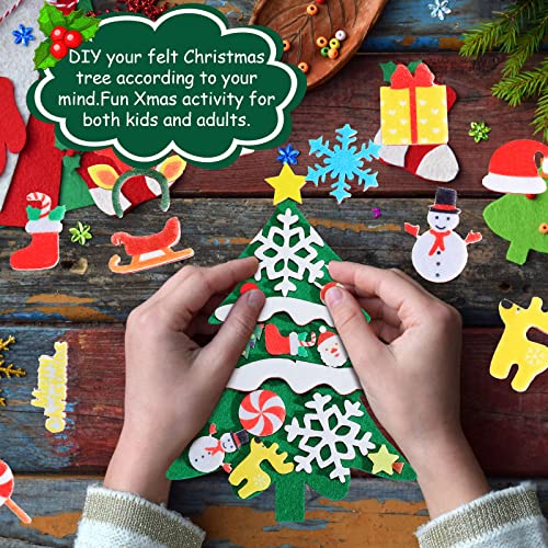 DIY Felt Christmas Tree and Ornaments Craft Decorations R220419