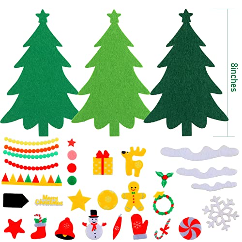 DIY Felt Christmas Tree and Ornaments Craft Decorations R220419