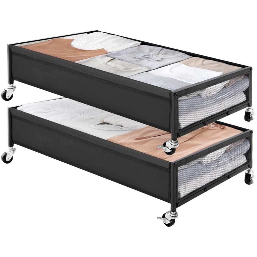 2-Pack Metal Underbed Storage Bins, 80L Y39193