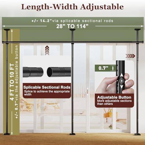 Black Adjustable Room Divider N477