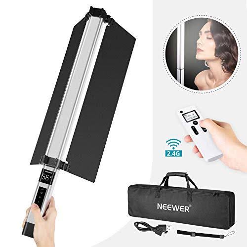 Light Wand Handheld LED Video Light Stick Photography Lighting Kit with Barndoor Remote Control Carry Bag W532495