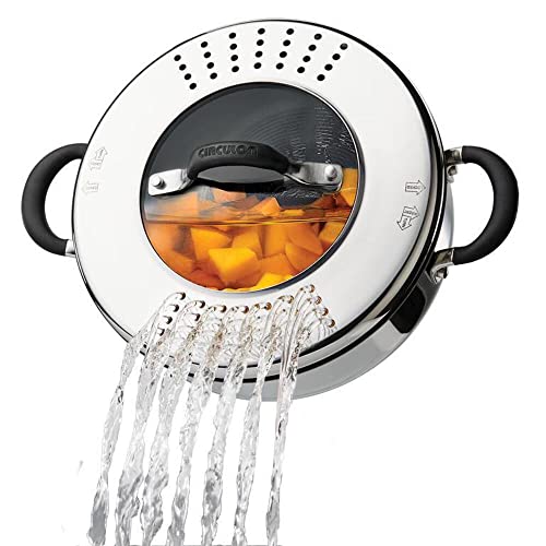 11-Piece Stainless Steel Nonstick Cookware Set with Glass Lids K74293